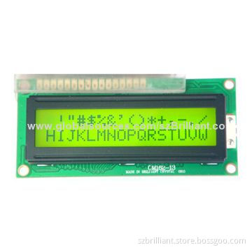 Dot-matrix LCD Module with 16-character x 2 Lines and COB STN/FSTN Display Type, Pins Connection